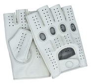 Riparo Motorsports Luvas masculinas de couro sem forro para motociclismo, Branco, Medium - imagem 1