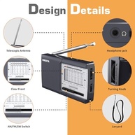 Rádio Portátil XHDATA D219: Som Claro, Recepção Forte e Design Compacto para Todas as Gerações - imagem 5