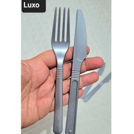 Kit Talheres Refeição Forte Descartável Prata - 50 Garfos + 50 Facas para Churrasco - imagem 5