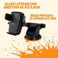Suporte Veicular Universal para Smartphone e GPS: Trava Automática Anti-Queda e Ventosa Forte - imagem 4