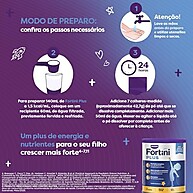 Danone Nutricia Fortini Plus Pó Baunilha Danone 400G - imagem 3