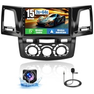 Central Multimídia Inefala 2+64GB Android 13 para Toyota Fortuner/Hilux (2005-2014) com CarPlay, Android Auto e Tela 9" Touchscreen - imagem 1