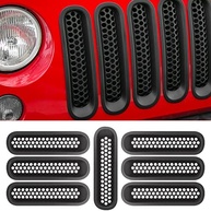 Transforme Seu Jeep Wrangler JK: Encaixes de Grade Frontal Premium (Preto Fosco) - imagem 2