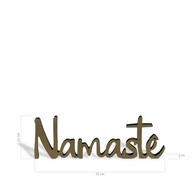 Geguton Escultura de Mesa Namastê em Aço e MDF | Decoração Zen Moderna 32x11 cm Branco Fosco - imagem 3