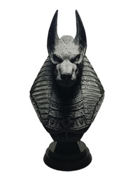 Estátua Decorativa de Anubis - Deidade Egípcia em Preto Fosco para Altar e Decoração Temática - imagem 1