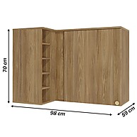 Armário Aéreo Botanic 98cm: Cozinha Nogueira Fosco - imagem 2