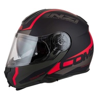 Capacete Nzi Combi 2 Shock Preto/Vermelho Fosco: Segurança e Estilo para Sua Pilotagem - imagem 1