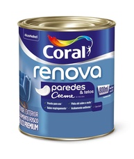 Tinta Coral Renova Fosco Branco 0,8L: Acabamento Impecável em Paredes e Tetos - imagem 1