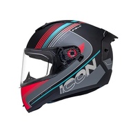 Capacete Peels Icon Pro Field Preto Fosco/Ciano 62: Segurança e Conforto com Óculos Interno - imagem 4