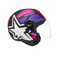 Capacete Peels Freeway 1ST Aberto Preto Fosco/Pink - Segurança e Estilo para Sua Moto - imagem 1