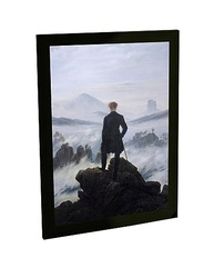 Quadro Decorativo A3 Caminhante Sobre O Mar De Névoa Caspar - Impressão Premium em Papel Fotográfico - imagem 2