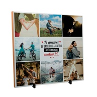 Quadro Personalizado com 8 Fotos e Mensagem - Presente Criativo para Namorados - imagem 1