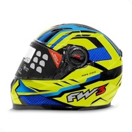 Capacete Gtx Fox Amarelo e Azul Tam 60: Segurança e Estilo com Óculos Interno Integrado - imagem 2