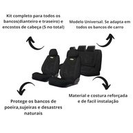 Capa de Banco Automotivo Premium para VW Gol, Voyage, Polo e Fox - Tecido Resistente e Logo Bordado - imagem 4