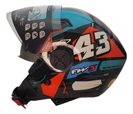 Capacete Fw3 X Open Fox Azul com Viseira Interna - Segurança e Estilo para Você! - imagem 3