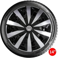 Jogo 4 Calotas Esportivas SEVEN Aro 14 Preto/Prata para VW Gol, Fox, Voyage e Mais - imagem 4