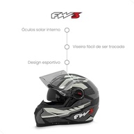 Capacete Fox FW3 GTX Grafite: Segurança e Estilo para Você Pilotar! - imagem 3