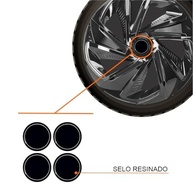 Jogo de Calotas Nitro Black Aro 13 para VW Gol, Fox, Saveiro e Mais + Selo Resinado - imagem 3