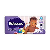 Fralda Babysec Premium M: Pacote com 32 Unidades - imagem 1