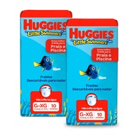 Fralda Huggies Little Swimmers: Kit 2 (G/XG - 10 Un) - imagem 1