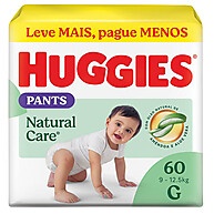 Fralda Huggies Natural Care G - Conforto e Cuidado com 60 Unidades - imagem 1