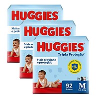 Fralda Huggies Tripla Proteção M – Kit com 92 Unidades - imagem 1