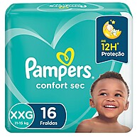Fralda Pampers Confort Sec XXG: Noites Mais Secas e Confortáveis - imagem 1