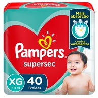 Fralda Pampers Supersec XG: 40 Unidades de Conforto e Secura - imagem 1