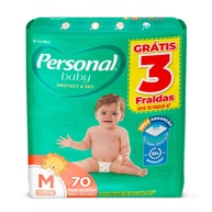 Fralda Personal Baby Protect & Sec M: 70 Fraldas + 3 Grátis! - imagem 1