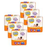 Fralda Pom Pom Protek Jumbo G: Kit 6 Pacotes +144 Fraldas - imagem 1