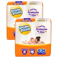 Fralda Pom Pom Protek Jumbo G: Kit com 48 Unidades - imagem 1