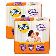 Fralda Pom Pom Protek Jumbo M: Kit com 56 Unidades - imagem 1