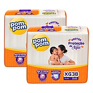 Fralda Pom Pom Protek Mega XG: Kit com 76 Unidades - imagem 1
