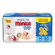 Fralda Turma da Mônica Baby Giga M: 90 Unidades! - imagem 1
