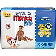Fralda Turma da Mônica Baby XXG: Até 12h de Proteção! - imagem 1