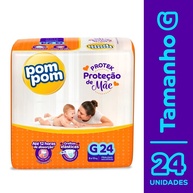 Fralda Pom Pom Protek Jumbo G: Kit 6 Pacotes +144 Fraldas - imagem 2
