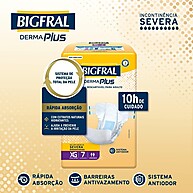 Bigfral Derma Plus XG: Kit 3 Pacotes (21 Fraldas) - imagem 2
