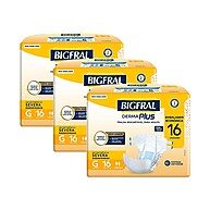 Fraldas Geriátricas Bigfral Derma Plus G – Kit com 3 Pacotes - imagem 1
