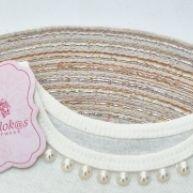 Vestido Bebê Menina com Pérolas e Tapa Fraldas - imagem 1