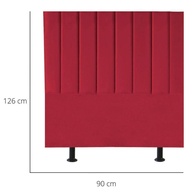 Cabeceira Estofada Cama Solteiro 90 cm Esther Suede E Frame - imagem 2