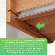 Guarda-Roupa Casal 4 Portas 2 Gavetas França Cinamomo/Off-White - Organização e Estilo no Dormitório - imagem 4