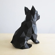 Bulldog Francês Sentado Decorativo 3D - 10cm, Design Realista em Preto - imagem 5