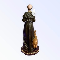 São Francisco de Assis - Escultura em Resina 7 cm | Detalhes Minuciosos e Pintura Artesanal - imagem 4