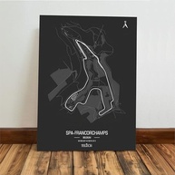 Quadro Decorativo Spa-Francorchamp Bélgica - Pista de GP em Arte (28x20cm) - imagem 5