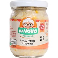 Da Vovó, Papinha infantil, Linha+12, Orgânica, Sabor Arroz, Frango e Legumes, 200ml - imagem 1