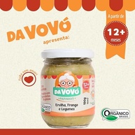 Da Vovó, Papinha infantil, Linha+12, Orgânica, Sabor Arroz, Ervilha, Frango e Legumes, 200ml - imagem 5