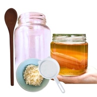 Scoby Kombucha Original + Colher de Pau + Kefir de Leite + Frasco 500ml e Peneira! - imagem 2
