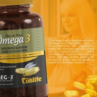 Ômega 3 1000mg Conlife: Kit com 2 Frascos - imagem 2