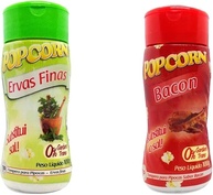 Temperos P/ Pipoca Popcorn Cx 12 Frascos. 6 Ervas Finas - 6 Bacon - imagem 1