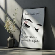Quadro Decorativo Sobrancelhas Frase Inspiradora - Ilustração Feminina Estética para Studio Beleza - imagem 3